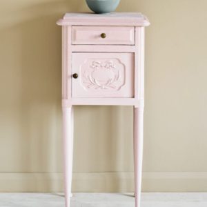 Side table painted with Chalk Paint® in Antoinette, a soft pale pink
