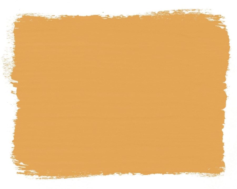 Paint swatch of Arles Chalk Paint® furniture paint by Annie Sloan, a light, glowing orange-yellow