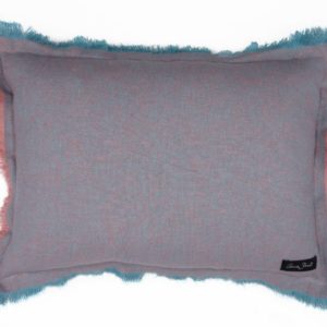 Budapest Rectangle Cushion in Linen Union in Scandinavian Pink + Provence