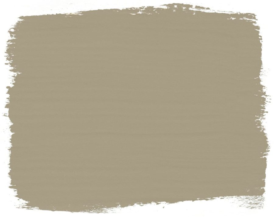 Paint swatch of French Linen Chalk Paint® furniture paint by Annie Sloan, a cool neutral khaki grey beige