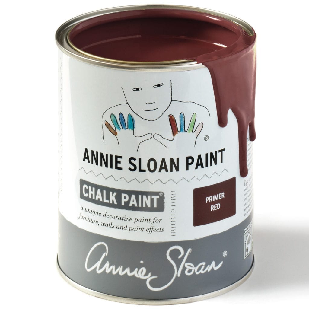 1 litre tin of Primer Red Chalk Paint® furniture paint by Annie Sloan, a deep, red ochre