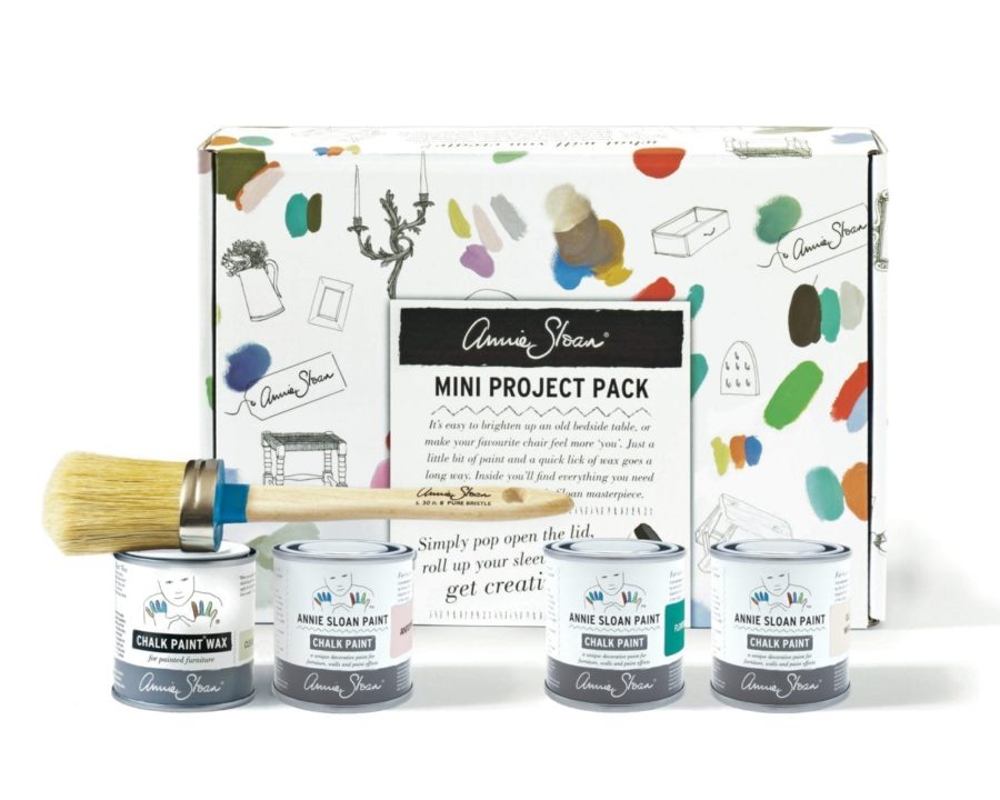 Annie Sloan Mini Project Pack featured Chalk Paint®, Wax and a brush