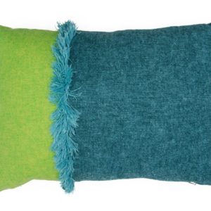 Bilbao Rectangle Cushion in Linen Union in English Yellow + Antibes Green and Provence + Aubusson Blue by Annie Sloan