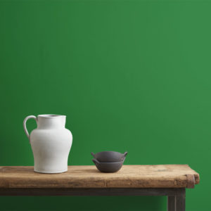 Schinkle Green wall paint by Annie Sloan painted on a wall