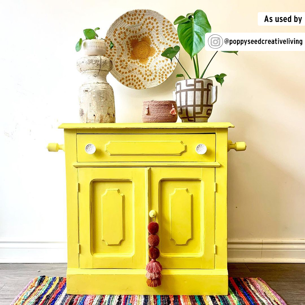 Annie Sloan English Yellow Chalk Painted Chest