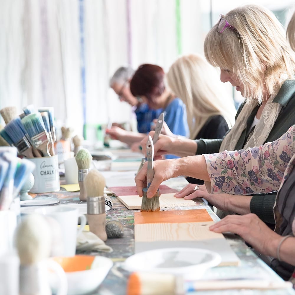 Annie Sloan Chalk Paint Workshop participants