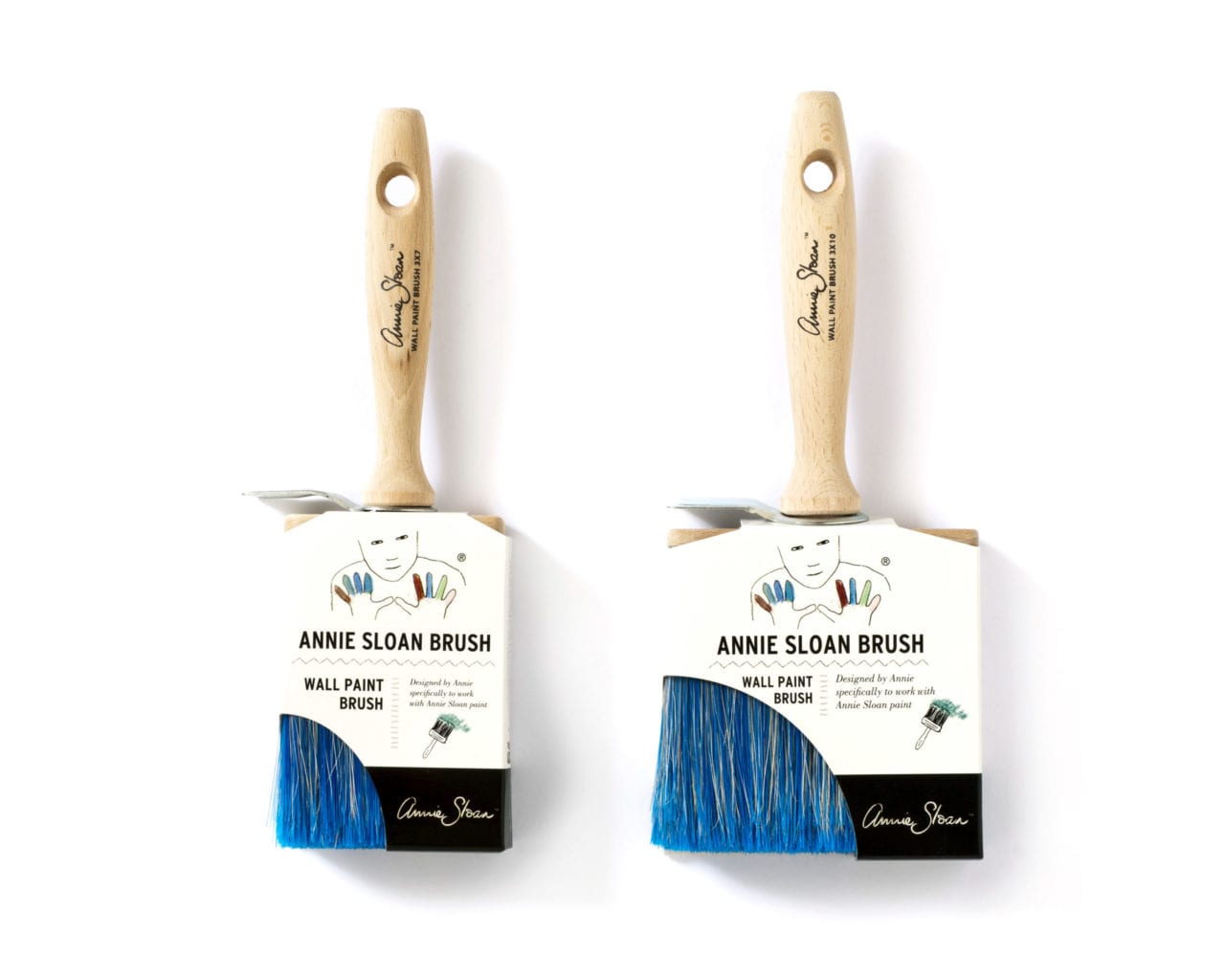 Annie Sloan Small and Large Wall Paint Brushes in packaging