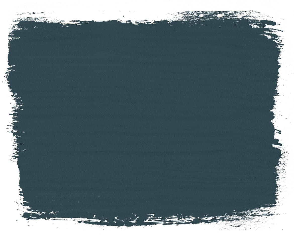 Strichprobe von Annie Sloans Aubusson Blue Farbe