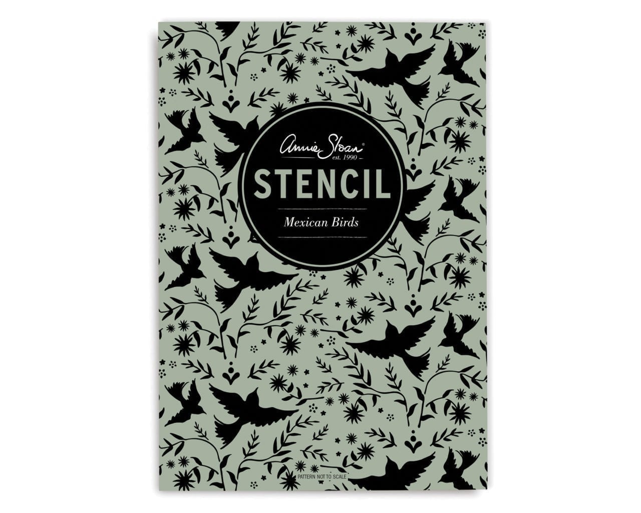 Mexican Birds Stencil by Annie Sloan packaging front
