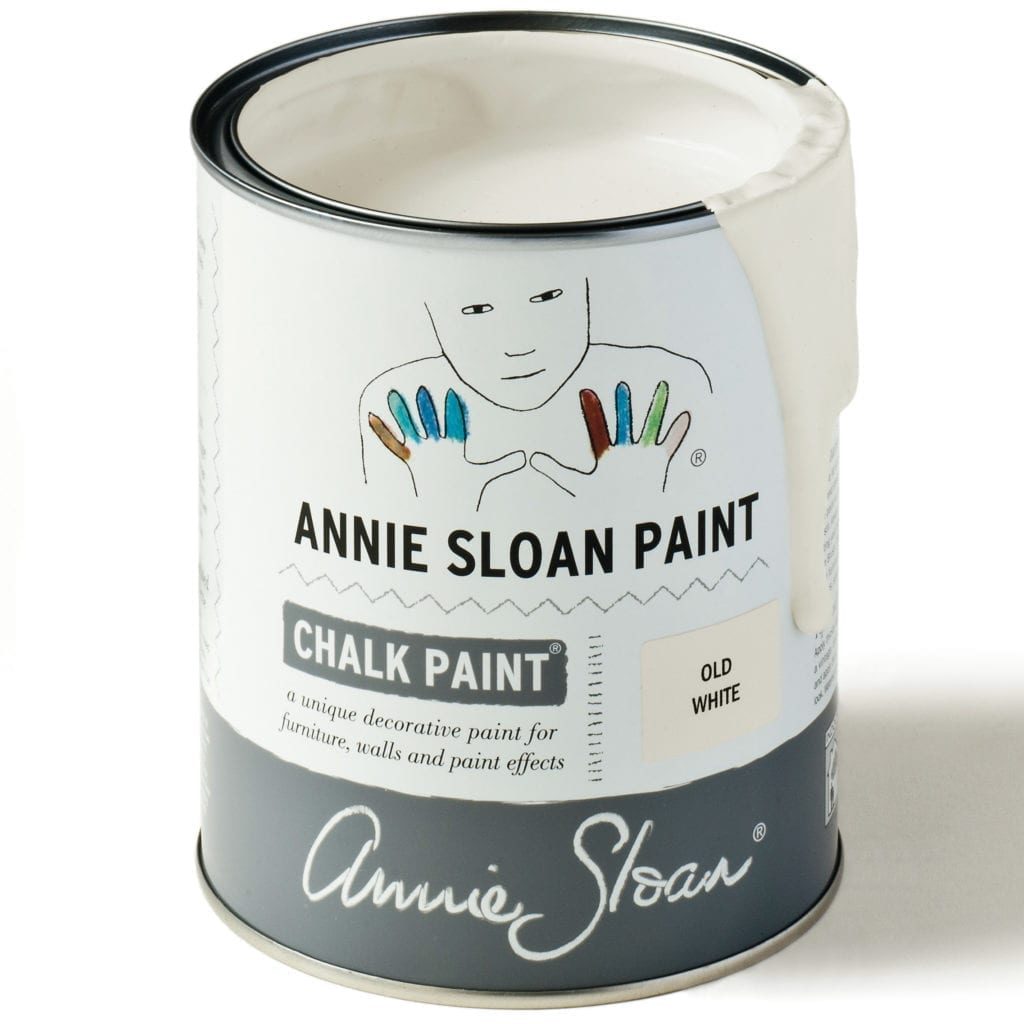 1 litre of Old White Chalk Paint® furniture paint by Annie Sloan, a cool soft off-white