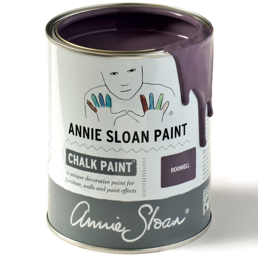 1 litre tin of Rodmell Chalk Paint® furniture paint by Annie Sloan, a dusty, damson purple made in collaboration with Charleston Farmhouse.