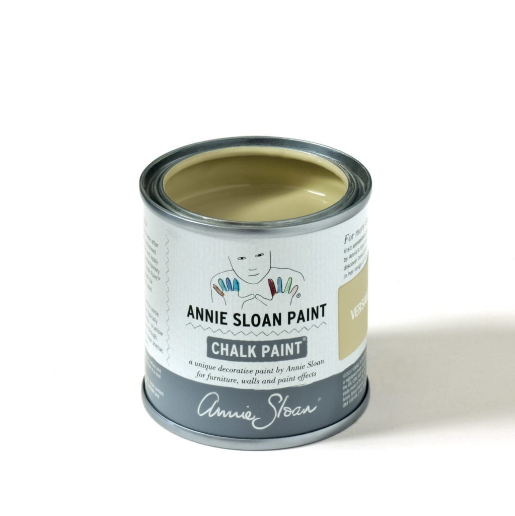 120ml tin of Versailles Chalk Paint® furniture paint by Annie Sloan, a soft, delicate, lightly yellowed dusky green