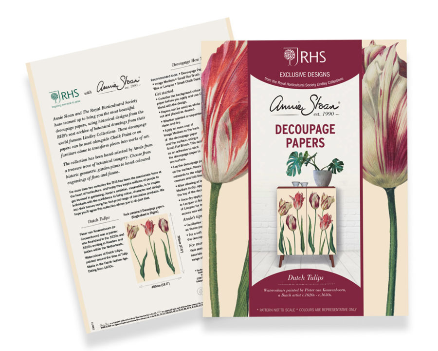 Dutch Tulips Decoupagepapiere von Annie Sloan und RHS - Produktfoto