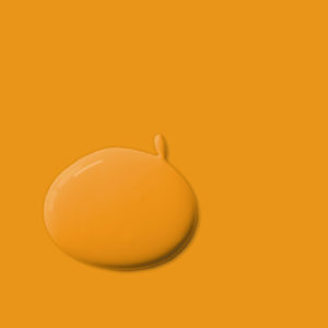 Feucht- und Trockenbeispiel von Annie Sloans Barcelona Orange Farbe