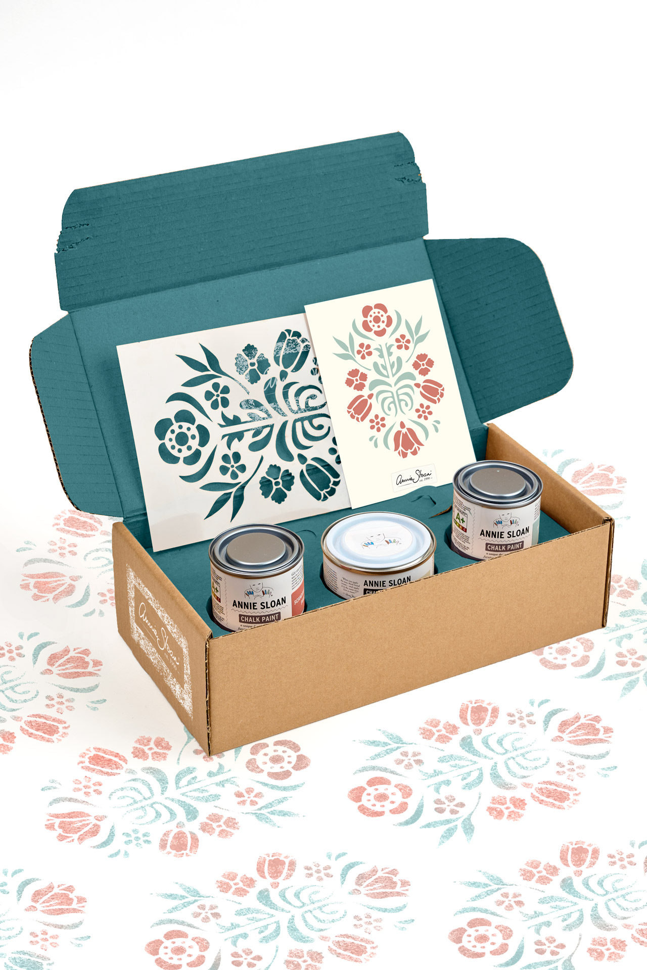 Annie Sloan Scandinavian Stencil Kit Box and Contents Inner
