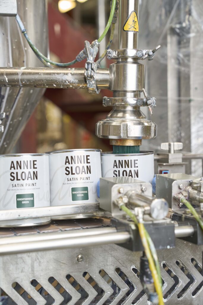 Annie Sloan Satin Paint being made in the factory