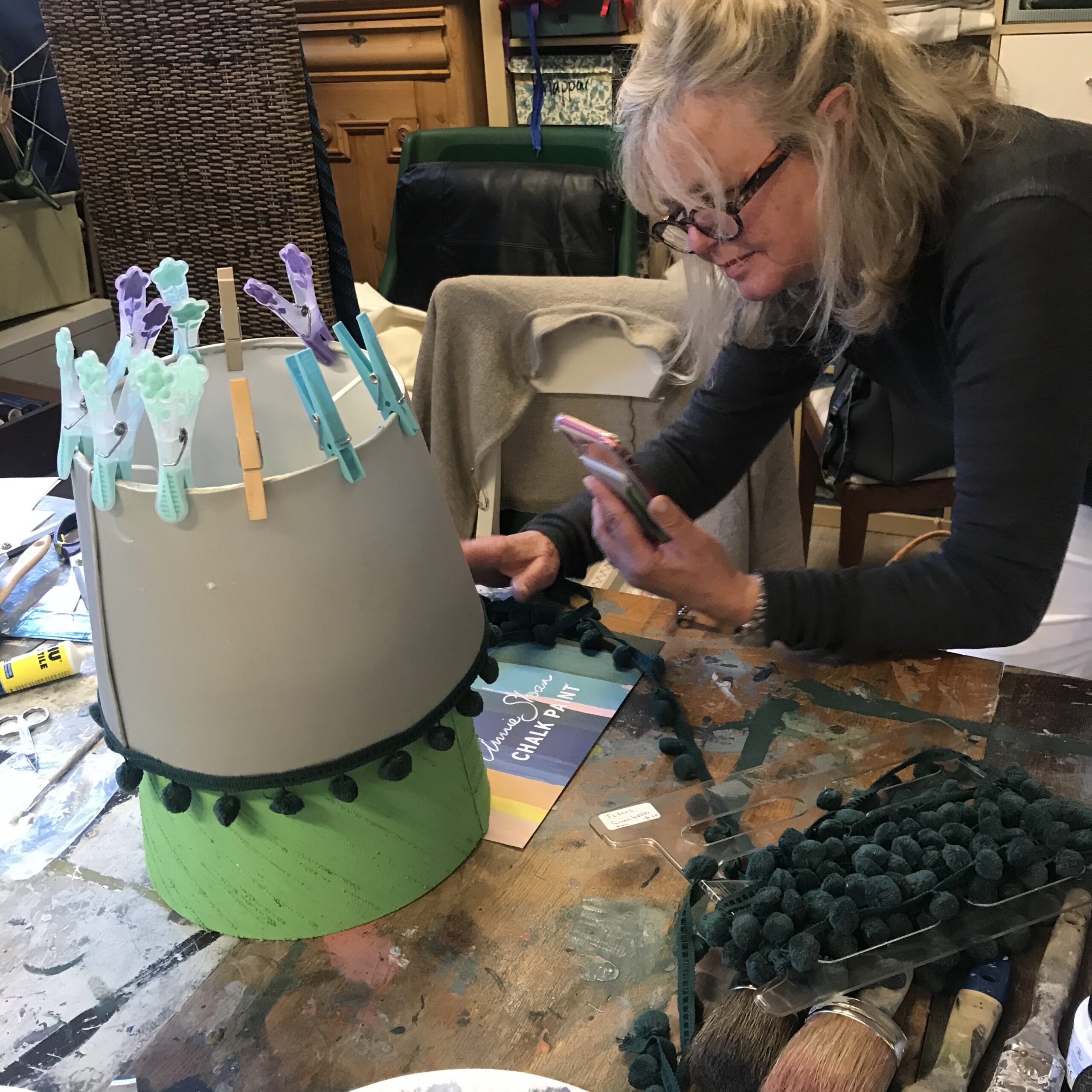 Lamshade production with Chalk Paint