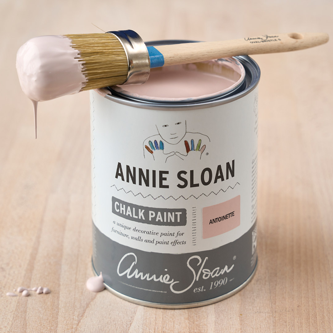 Annie Sloan Antoinette Chalk Paint Tin and Dripping Chalk Paint Brush