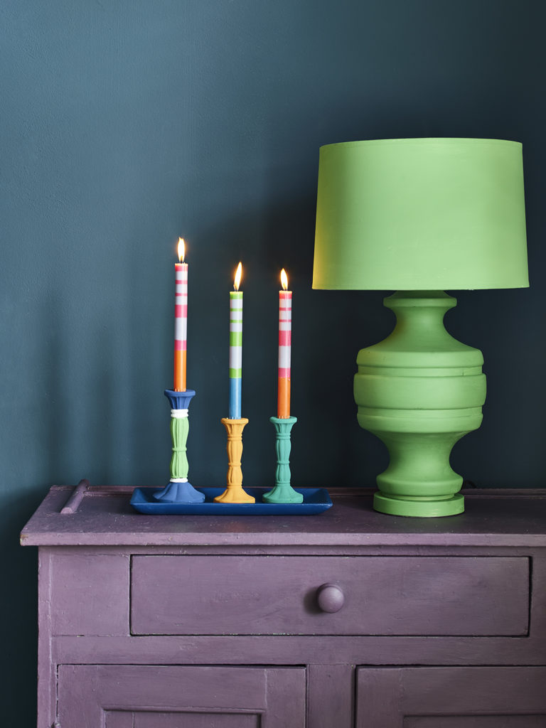 Annie Sloan Rodmell Chalk Paint Chest and Giverny Chalk Paint Lamp