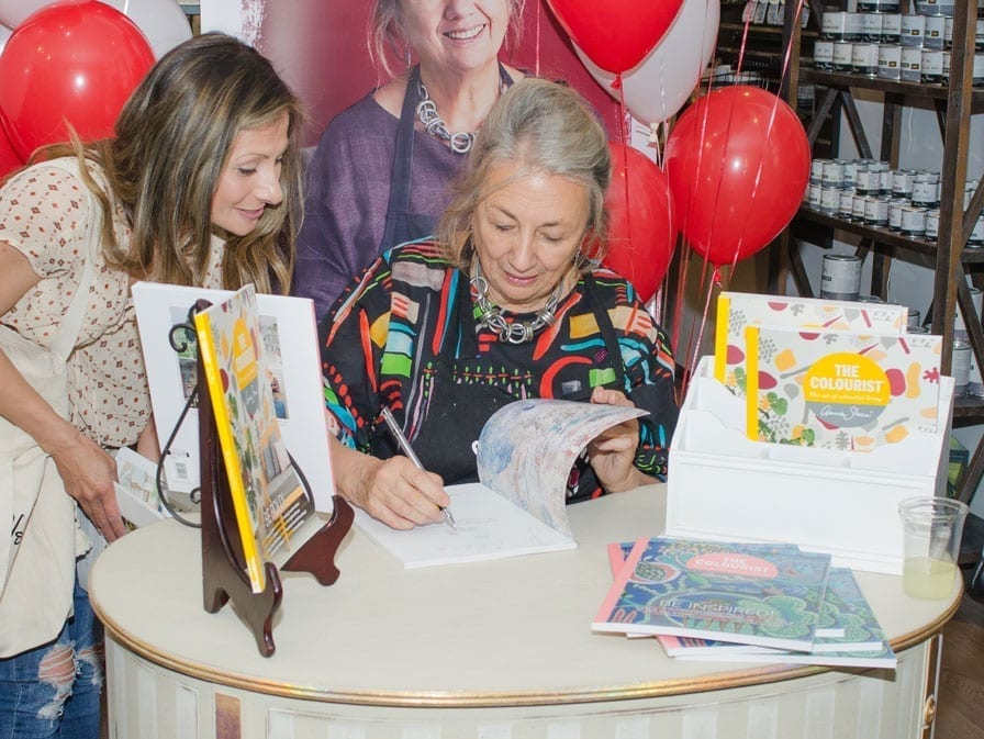 Annie Sloan signing copies of The Colourist