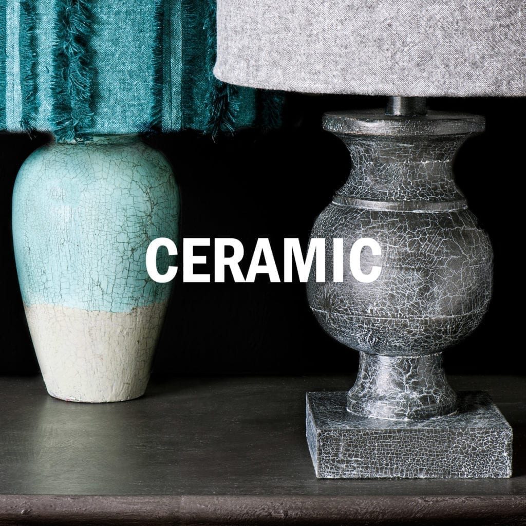 Lamps painted with Chalk Paint® and Craqueleur varnish