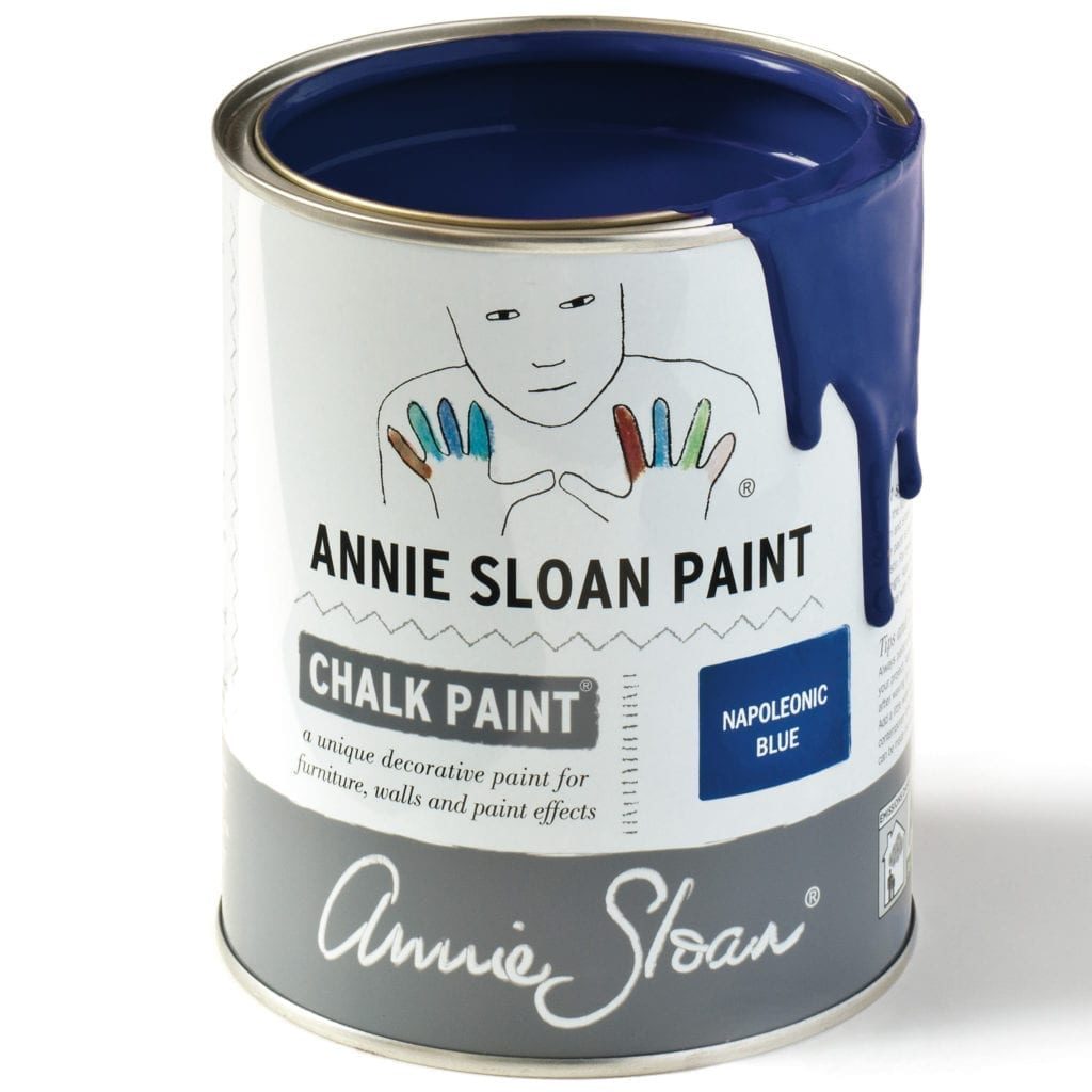 1 litre tin of Napoleonic Blue Chalk Paint® furniture paint by Annie Sloan, a rich deep cobalt blue