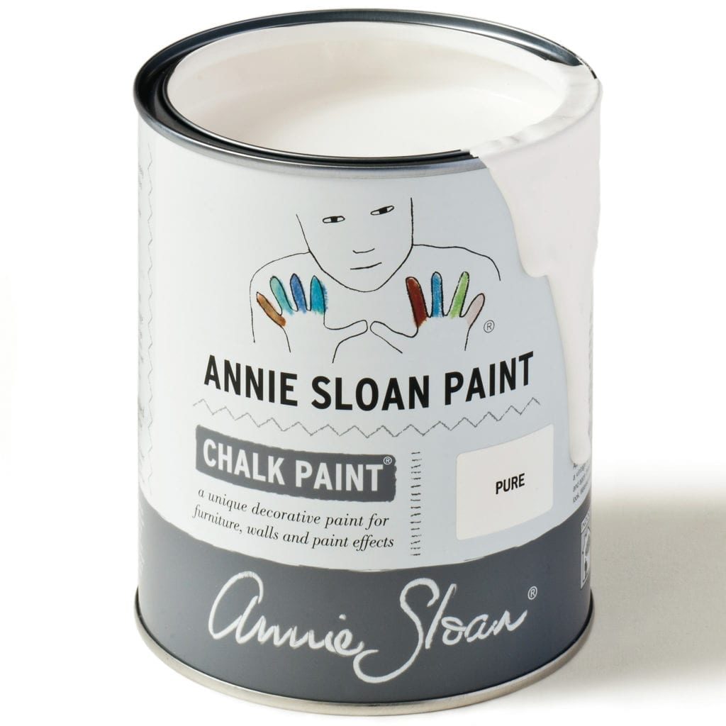 1 litre of Pure Chalk Paint® furniture paint by Annie Sloan, a clean white