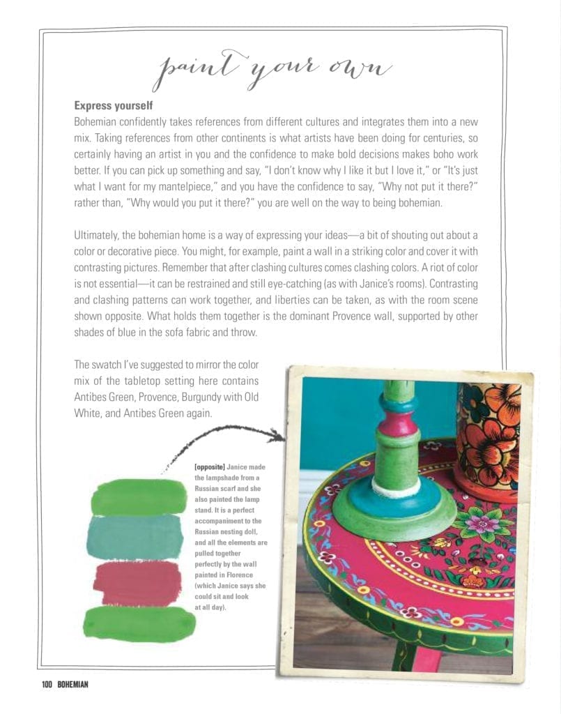 Room Recipes for Style and Colour by Annie Sloan published by Cico page 100 Bohemian