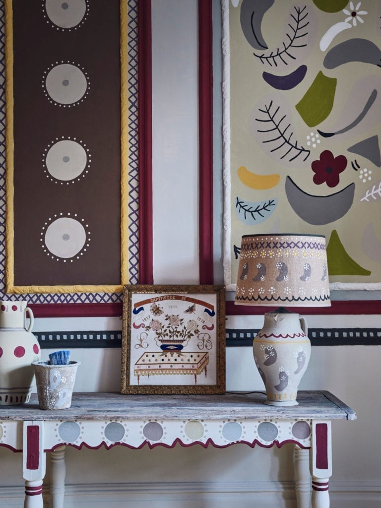 Charleston inspired living room painted with Chalk Paint furniture paint by Annie Sloan