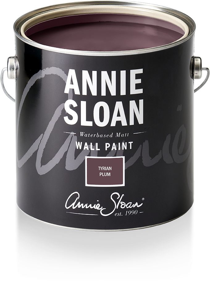 Tyrian Plum wall paint in 2.5l tin by Annie Sloan