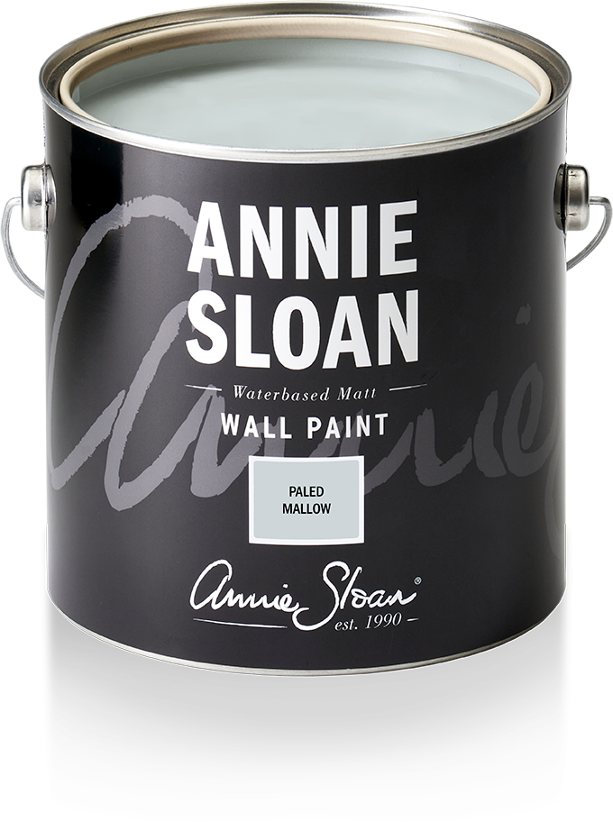 Paled blue wall paint by Annie Sloan in 2.5l tin