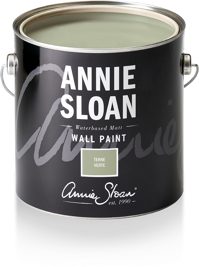 Terre Verte green wall paint in 2.5l tin by Annie Sloan