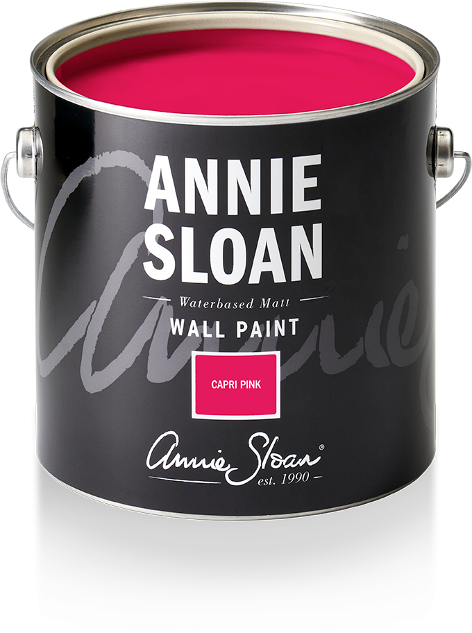 Capri Pink wall paint in 2.5l tin by Annie Sloan
