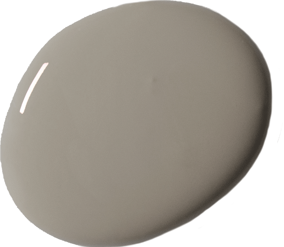 Annie Sloan's French Linen grey wall paint blob swatch