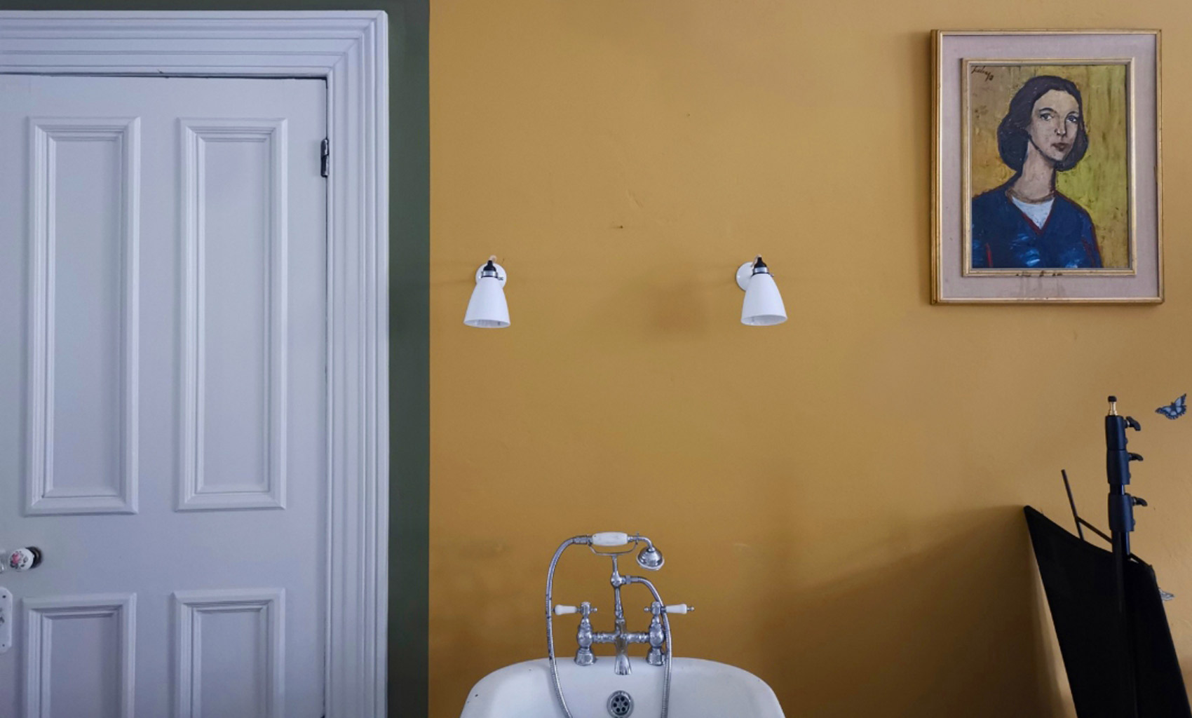 Carnaby Yellow wall paint by Annie Sloan painted in a bathroom