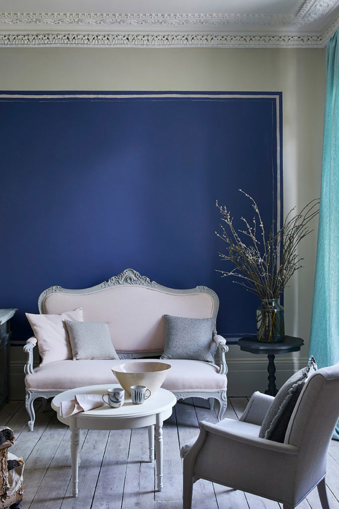 Annie Sloan Napoleonic Blue Wall Paint Chateau Grey Chalk Paint Living Room