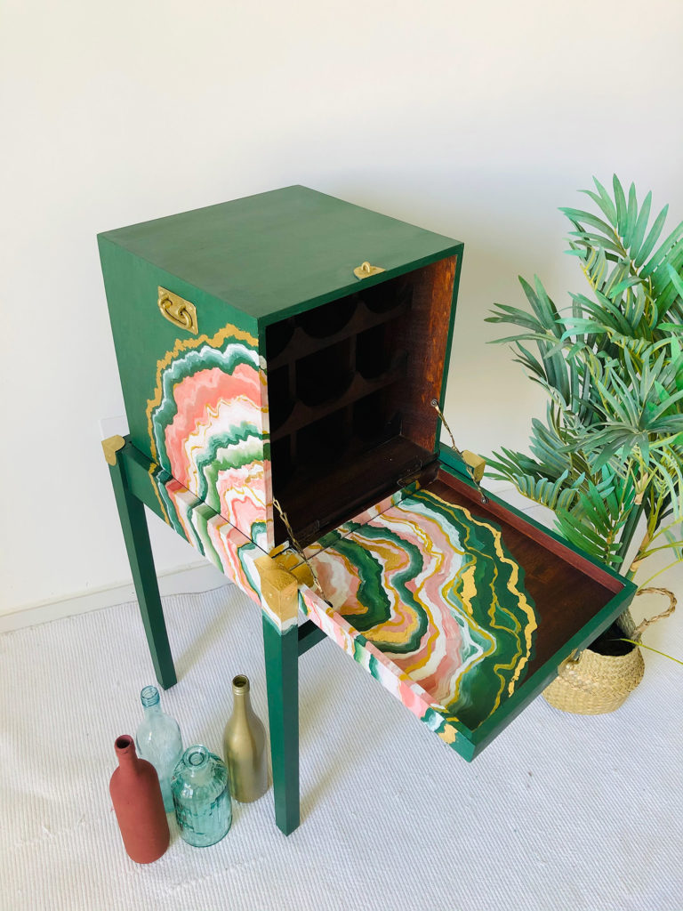 Annie Sloan Painter in Residence Sabah Agate Precious Gem Effect Chalk Paint Side Table