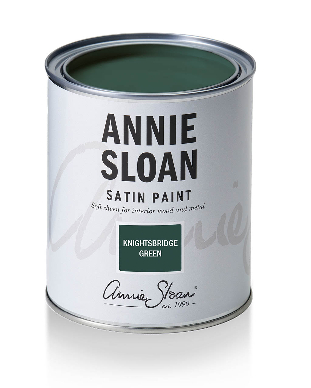Knightsbridge Green Satin Paint by Annie Sloan - tin shot