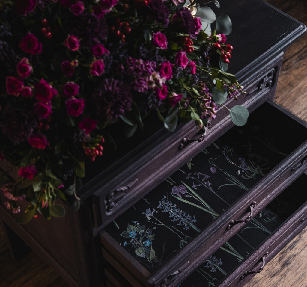 Annie Sloan Painter in Residence 84 Square Chalk Paint Chest of Drawers Close Up