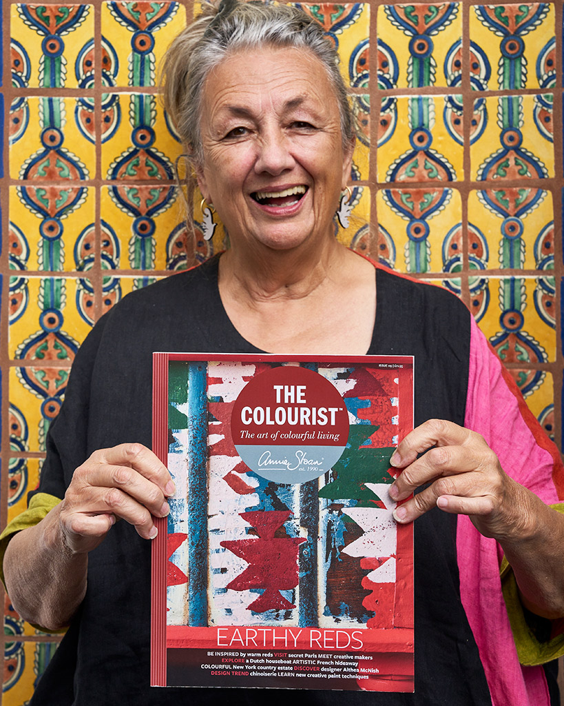 Annie Sloan Holding Issue 9 of The Colourist
