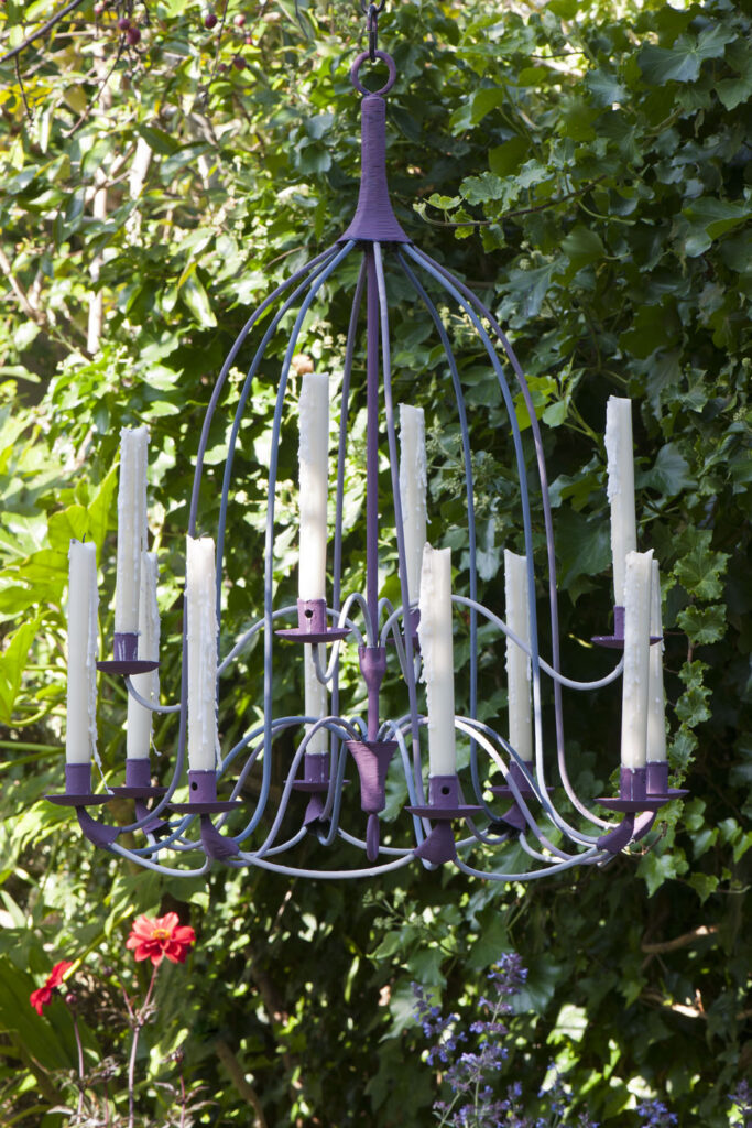 Outdoor Chandelier painted in Annie Sloan Chalk Paint