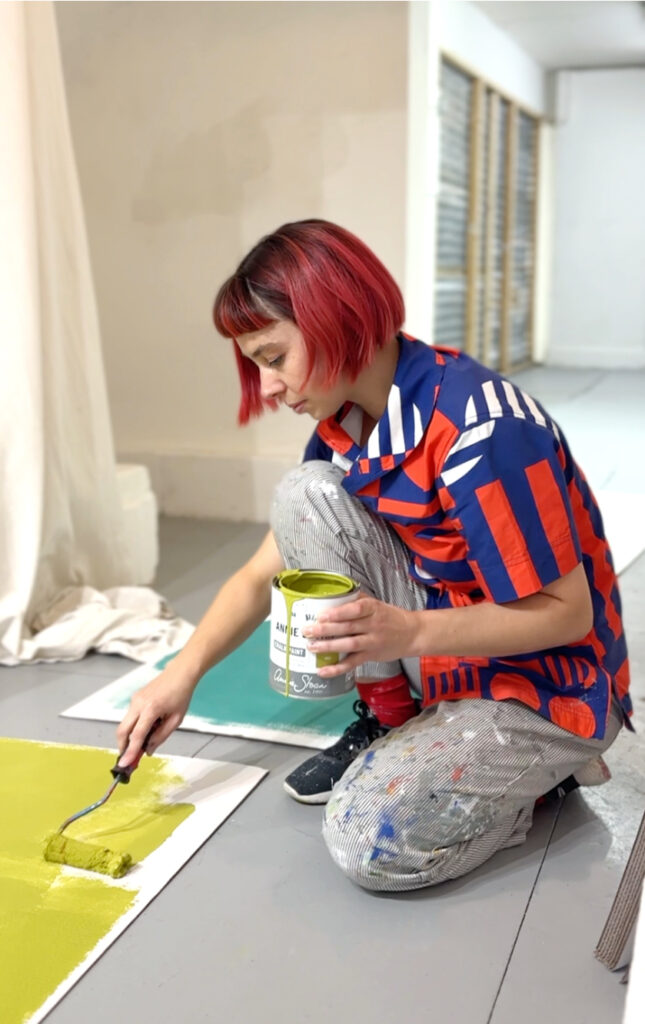 Artist Molly Hawkins transformed a blank gallery into an explosion of bold shapes, playful murals and creative joy using Chalk Paint™