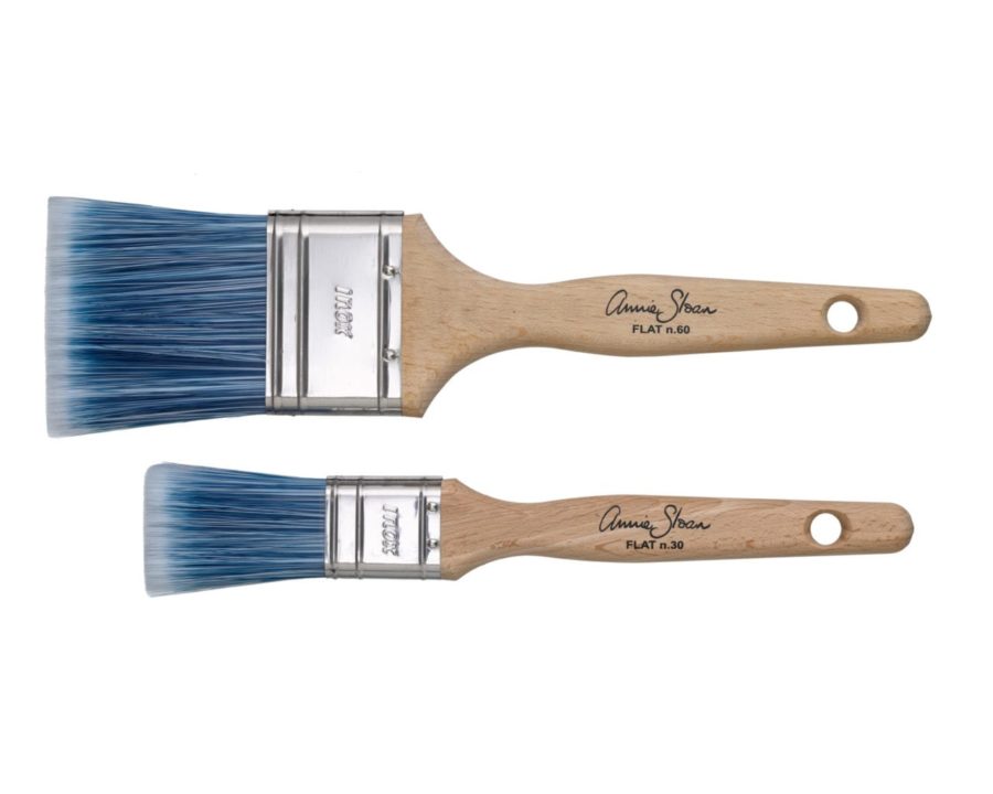 Annie Sloan Small and Large Flat Brushes with synthetic bristles