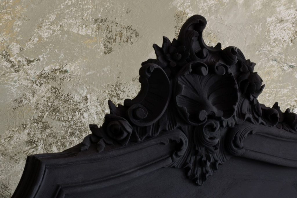 Athenian Black baroque style bed painted with Chalk Paint® by Annie Sloan