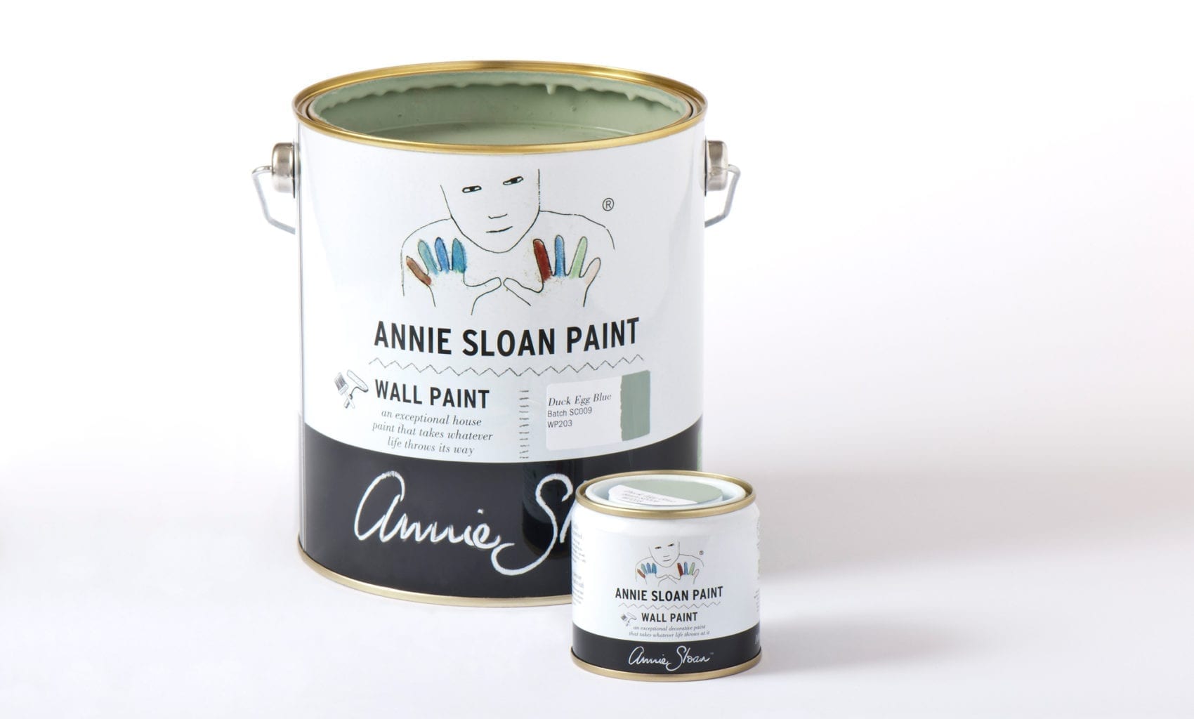 Wall Paint by Annie Sloan in 2.5 litre and 100ml tester in Duck Egg Blue