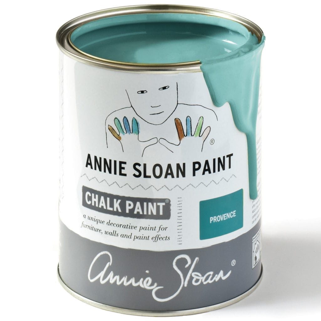 1 litre tin of Provence Chalk Paint® furniture paint by Annie Sloan, a light blue-green turquoise