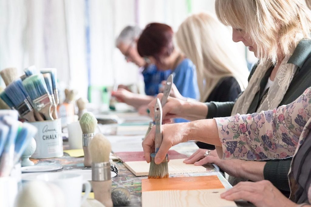 Annie Sloan Chalk Paint Workshop participants