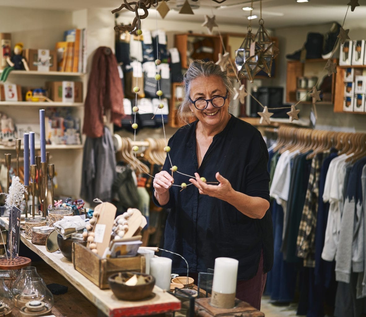 Annie Sloan in an independent high street store in Oxford