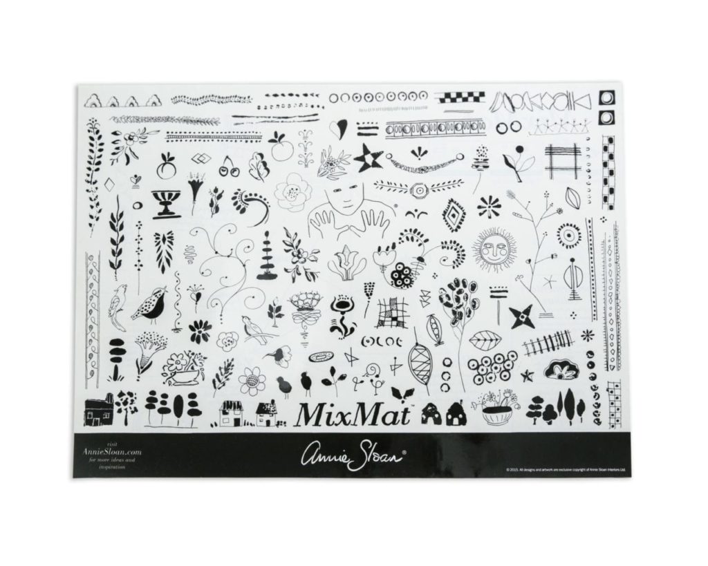Annie Sloan MixMat reverse side with sketches