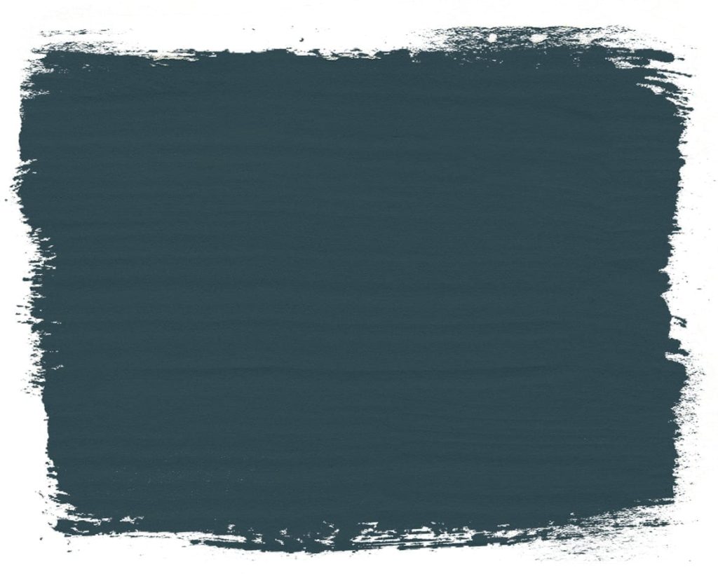 Paint swatch of Aubusson Blue Chalk Paint® furniture paint by Annie Sloan, a rich dark classic green-blue teal
